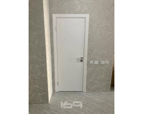 Дверь межкомнатная крашенная «Граффити-5» Whitey (Эмаль) глухая