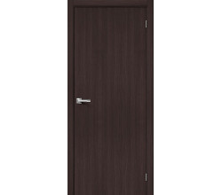Дверь межкомнатная из эко шпона «Браво-0» Wenge Melinga глухая