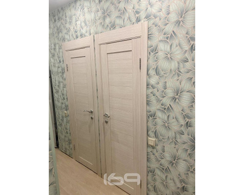 Дверь межкомнатная из эко шпона «Браво-21» Cappuccino Melinga глухая