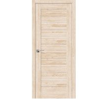 Дверь межкомнатная из Массива сосны без отделки «Порта-22» остекление Сатинато белое