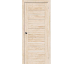 Дверь межкомнатная из Массива сосны без отделки «Порта-22» остекление Сатинато белое