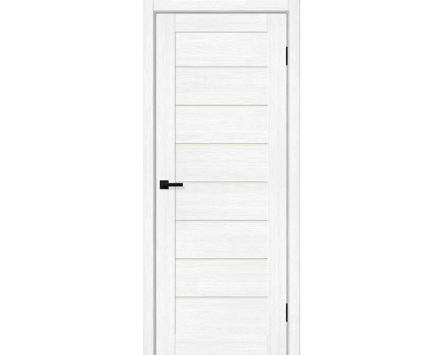 Дверь межкомнатная из эко шпона «Браво-22» Snow Melinga остекление Magic Fog