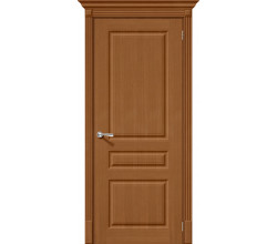 Дверь межкомнатная шпонированная «Статус-14» Орех Ф-11 (Шпон файн-лайн) глухая