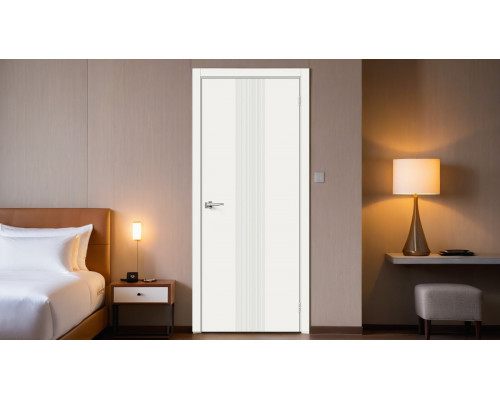 Дверь межкомнатная крашенная «Граффити-21» Whitey (Эмаль) глухая