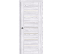 Дверь межкомнатная из эко шпона «Браво-22» Riviera Ice остекление Magic Fog