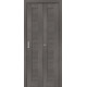 Дверь межкомнатная из эко шпона складная «Bravo-21» Grey Melinga глухая