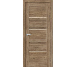 Дверь межкомнатная из эко шпона «Браво-28» Original Oak остекление Magic Fog