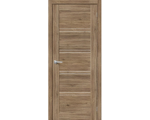 Дверь межкомнатная из эко шпона «Браво-28» Original Oak остекление Magic Fog