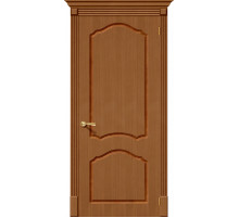 Дверь межкомнатная шпонированная «Каролина» Орех (Шпон файн-лайн) глухая