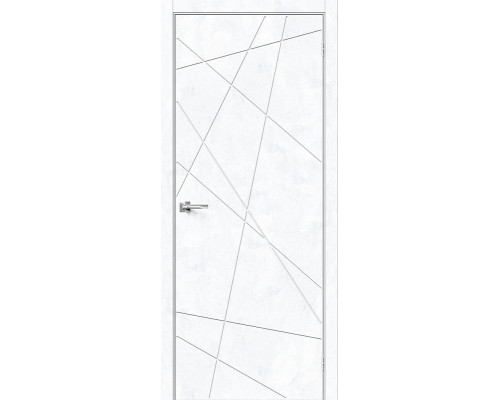 Дверь межкомнатная из эко шпона «Граффити-5.Д» Snow Art глухая