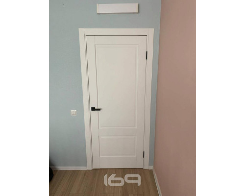 Дверь межкомнатная «Прима-12» White Matt глухая