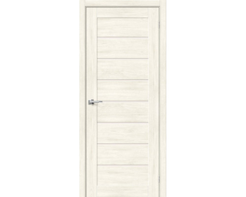 Дверь межкомнатная из эко шпона «Браво-22» Nordic Oak остекление Magic Fog