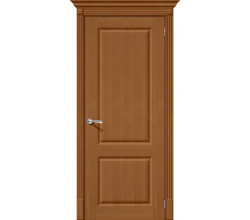 Дверь межкомнатная шпонированная «Статус-12» Орех Ф-11 (Шпон файн-лайн) глухая