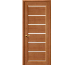 Дверь межкомнатная из Массива сосны «М2» Светлый Лак остекление Белое матовое