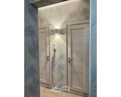 Дверь межкомнатная из эко шпона «Браво-21» Cappuccino Melinga глухая