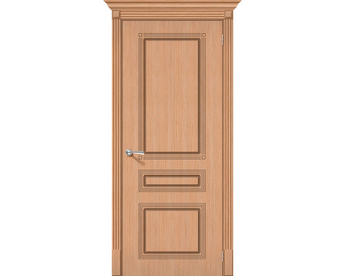 Дверь межкомнатная шпонированная «Стиль» Дуб (Шпон файн-лайн) глухая