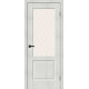 Дверь межкомнатная из эко шпона «Неоклассик-33» Bianco Melinga остекление White Сrystal