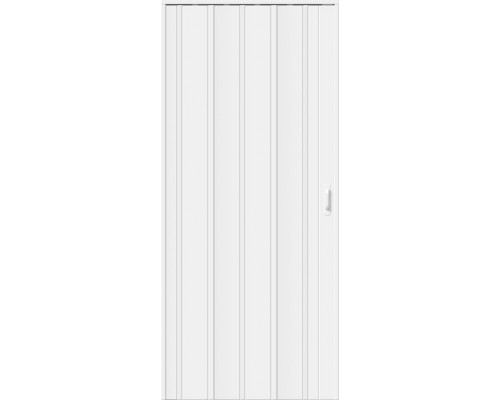 Дверь межкомнатная из ПВХ складная «ДСК 007» Белый глянец