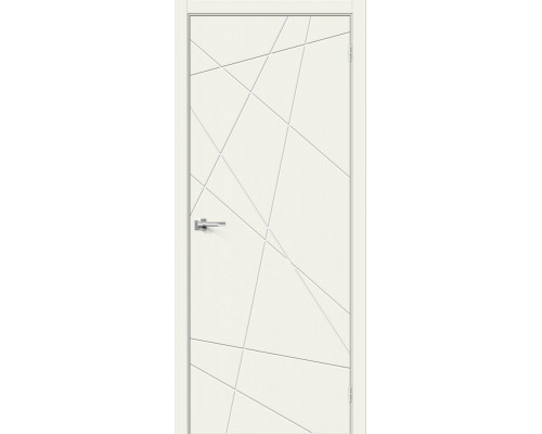 Дверь межкомнатная крашенная «Граффити-5» Whitey (Эмаль) глухая