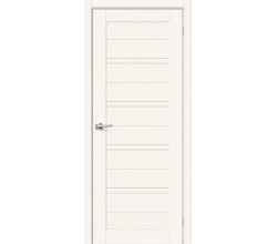 Дверь межкомнатная из эко шпона «Браво-28» White Wood остекление Magic Fog
