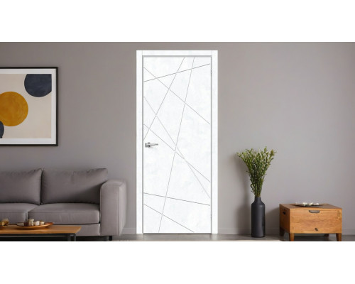 Дверь межкомнатная из эко шпона «Граффити-5.Д» Snow Art глухая