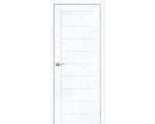 Дверь межкомнатная из эко шпона «Браво-21» Snow Art глухая