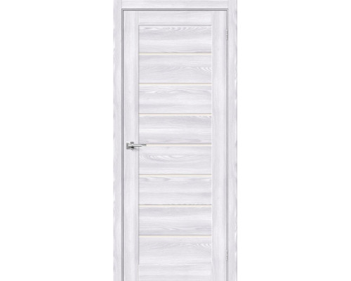 Дверь межкомнатная из эко шпона «Браво-22» Riviera Ice остекление Magic Fog