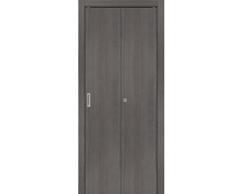 Дверь межкомнатная из эко шпона «Браво-0» Grey Melinga глухая
