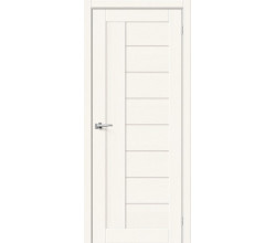 Дверь межкомнатная из эко шпона «Браво-29» White Wood остекление Magic Fog