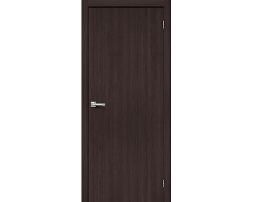 Дверь межкомнатная из эко шпона «Браво-0» Wenge Melinga глухая