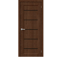 Дверь межкомнатная из эко шпона «Мода-22 Black Line» Brown Dreamline глухая