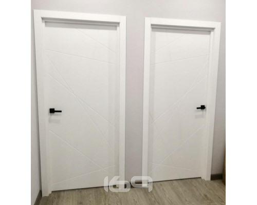 Дверь межкомнатная крашенная «Граффити-5» Whitey (Эмаль) глухая