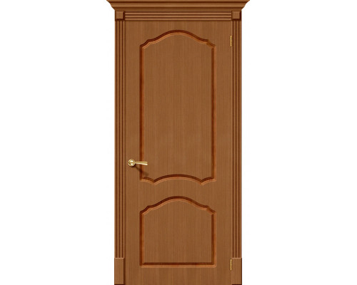 Дверь межкомнатная шпонированная «Каролина» Орех (Шпон файн-лайн) глухая
