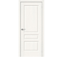 Дверь межкомнатная из эко шпона «Неоклассик-34» White Wood глухая