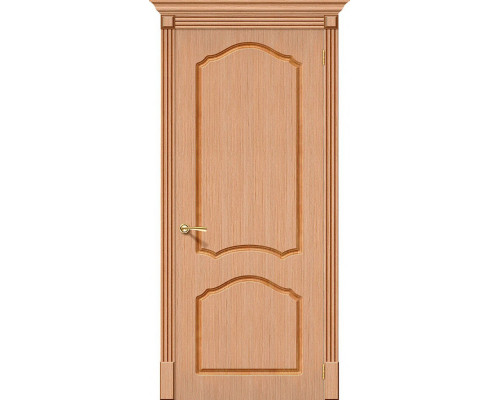 Дверь межкомнатная шпонированная «Каролина» Дуб Ф-05 (Шпон файн-лайн) глухая