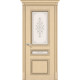 Дверь межкомнатная шпонированная «Стиль» БелДуб (Шпон файн-лайн) остекление художественное