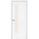 Дверь межкомнатная из эко шпона «Браво-9» Snow Melinga остекление Magic Fog