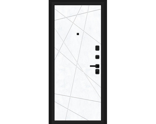 Дверь входная металлическая «Кьюб» (RBE) Slate Art/Snow Art