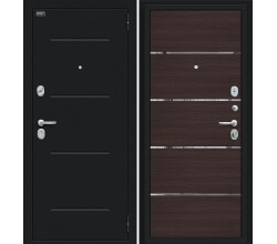 Дверь входная металлическая «Лайн» Букле черное/Wenge Veralinga