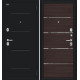Дверь входная металлическая «Лайн» Букле черное/Wenge Veralinga