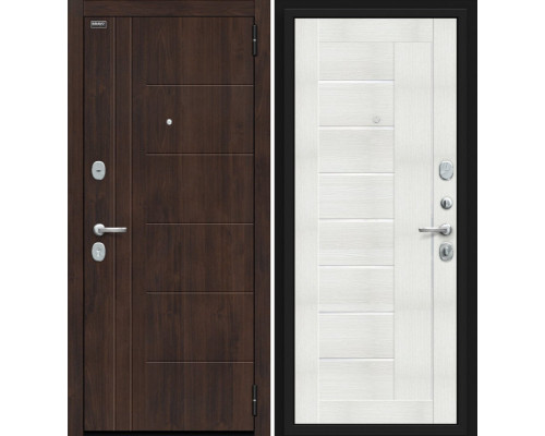 Дверь входная металлическая «Модерн Kale» Almon 28/Bianco Veralinga