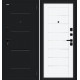 Дверь входная металлическая «Техно/SBlack» Букле черное/White Silk