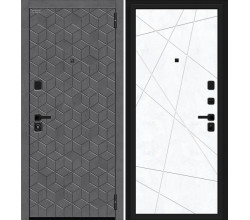 Дверь входная металлическая «Кьюб» (RBE) Slate Art/Snow Art