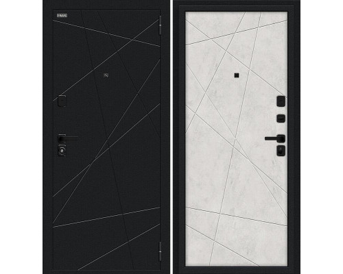 Дверь входная металлическая «Граффити-5/SBlack» Букле черное/Look Art