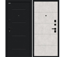 Дверь входная металлическая «Граффити-1 Инсайд/SBlack» Букле черное/Look Art