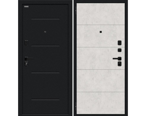 Дверь входная металлическая «Граффити-1 Инсайд/SBlack» Букле черное/Look Art