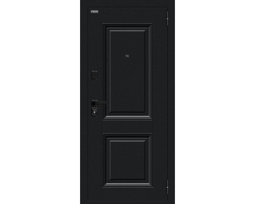 Дверь входная металлическая «Некст МФ/SBlack» Букле черное/White Silk