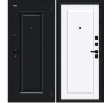 Дверь входная металлическая «Сьют МФ/SBlack» Букле черное/White Silk