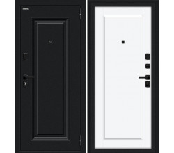 Дверь входная металлическая «Сьют МФ/SBlack» Букле черное/White Silk