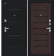 Дверь входная металлическая «Техно/BChrome» Букле черное/Wenge Melinga